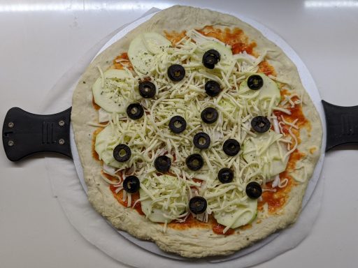 Pizza verduras formada